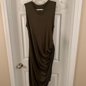 Sleeveless Olive Green Dress